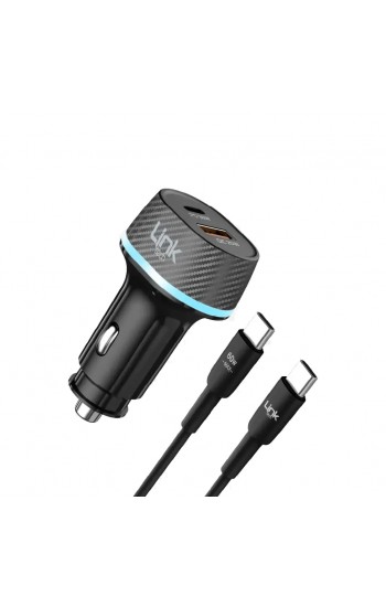 LinkTech C434 55W Dual PD30W + QC25W Araç Şarj Aleti Type-C to Type-C Ka…