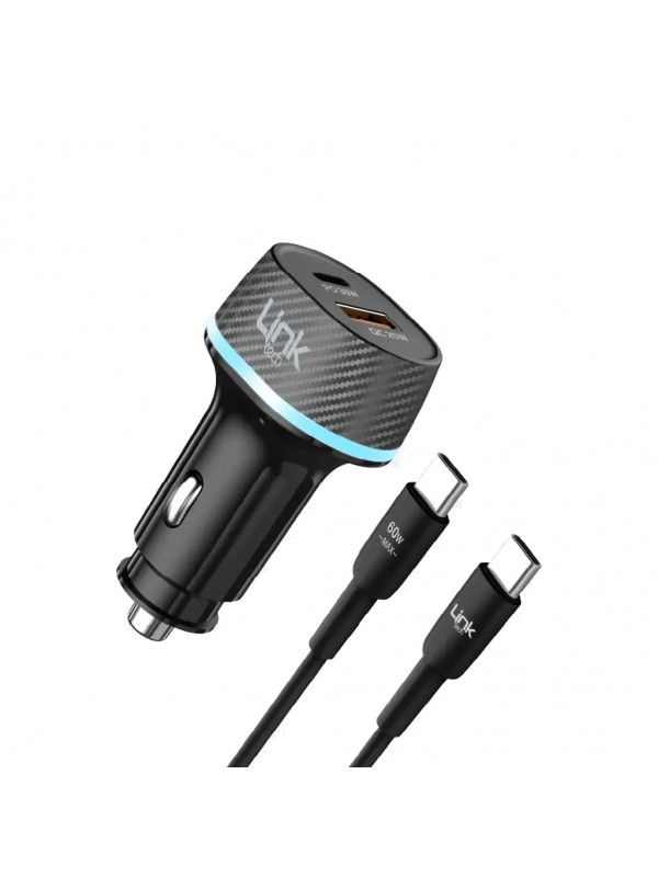 LinkTech C434 55W Dual PD30W + QC25W Araç Şarj Aleti Type-C to Type-…