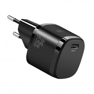 Linktech G825 Supper Silicon Tech 25W PD USB-C Şarj Adaptörü (Başlık) Siyah