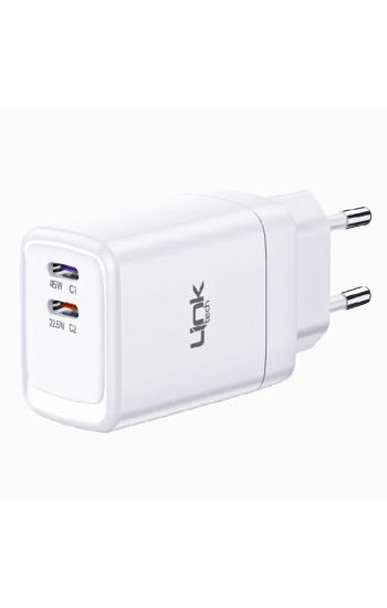 LinkTech G831 Premium 45W PD GaN 2x USB-C Şarj Adaptörü (Başlık)… LinkTech G831 Premium 45W PD GaN 2x USB-C Şarj Adaptörü (Başlık)…