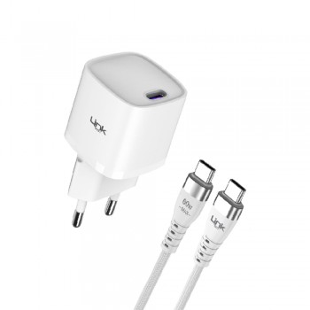 LinkTech G842 Premium 20W QC4.0 GaN Type-C Kablolu Şarj Aleti Set LinkTech G842 Premium 20W QC4.0 GaN Type-C Kablolu Şarj Aleti Set