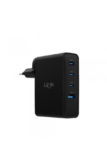 LinkTech G861 Premium 100W PD GaN3 1xUSB + 3x USB-C Şarj Adaptörü (Baş…