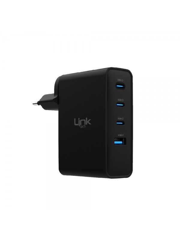 LinkTech G861 Premium 100W PD GaN3 1xUSB + 3x USB-C Şarj Adaptörü (Başlık)