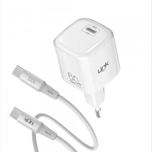 LinkTech G866 60W GaN AVS Adaptör + 100W Type-C Kablolu Şarj Aleti