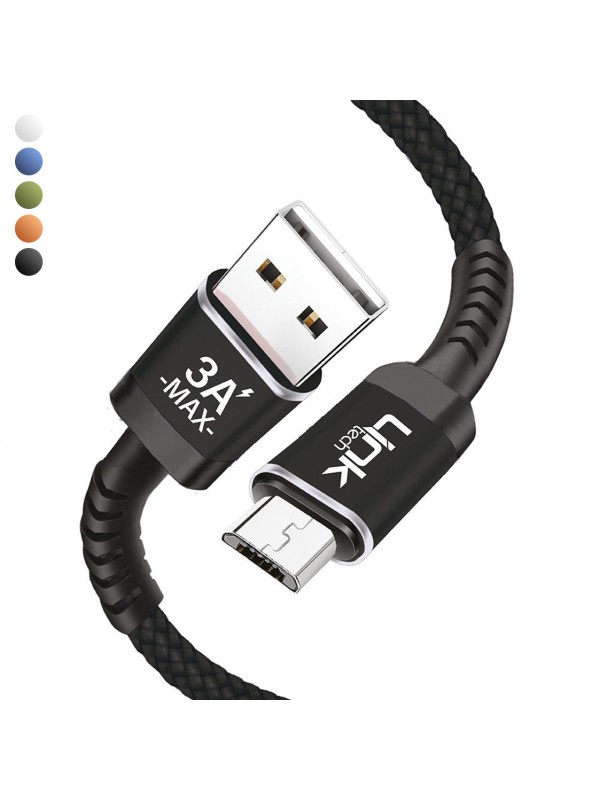 Linktech K421 Safe Micro USB Data/Şarj Kablosu 3A 1mt