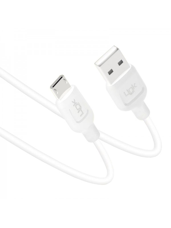 Linktech K448 Strong Micro USB Data/Şarj Kablosu 1mt 2.4A Beyaz