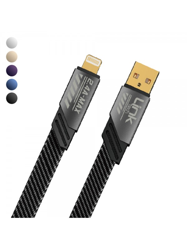 Linktech K471 Mecha Style USB - Lightning 12W 2.4A 1.2mt Şarj Kablosu