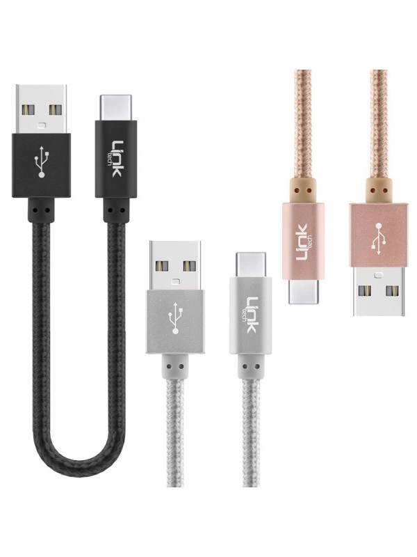 LinkTech K553 Type-C USB Örgü Metal 30cm Data/Şarj Kablosu…