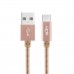 LinkTech K553 Type-C USB Örgü Metal 30cm Data/Şarj Kablosu