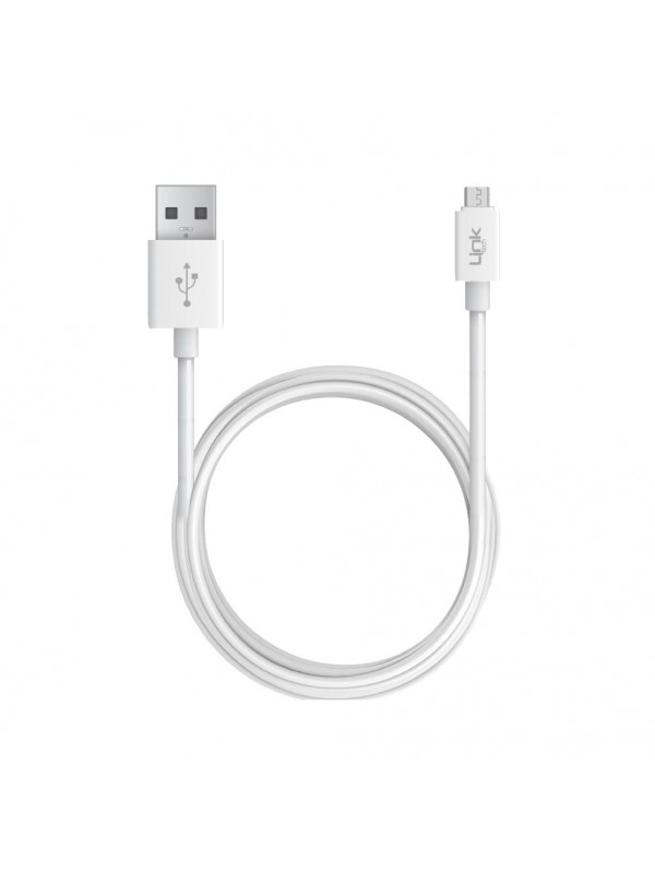 LinkTech K561 Micro USB Şarj ve Data Kablosu 2.4A 2mt Beyaz