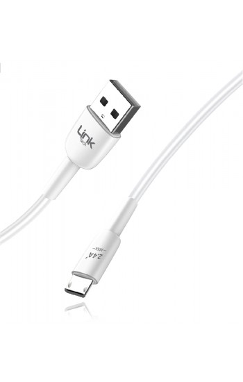 LinkTech K600 Soft Fast Micro USB Data/Şarj Kablosu 2.4A 1mt…