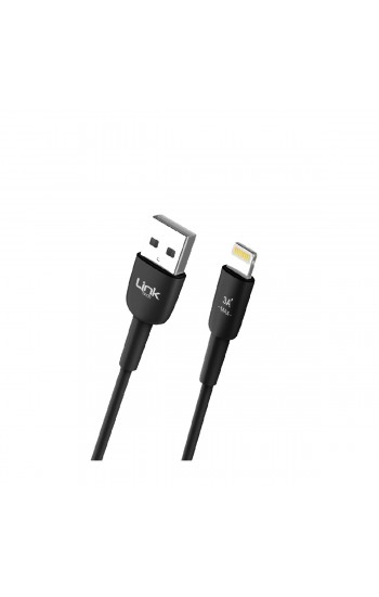 Linktech K601 Safe USB - iPh Lightning 3A Data ve Şarj Kablosu 1mt Siyah
