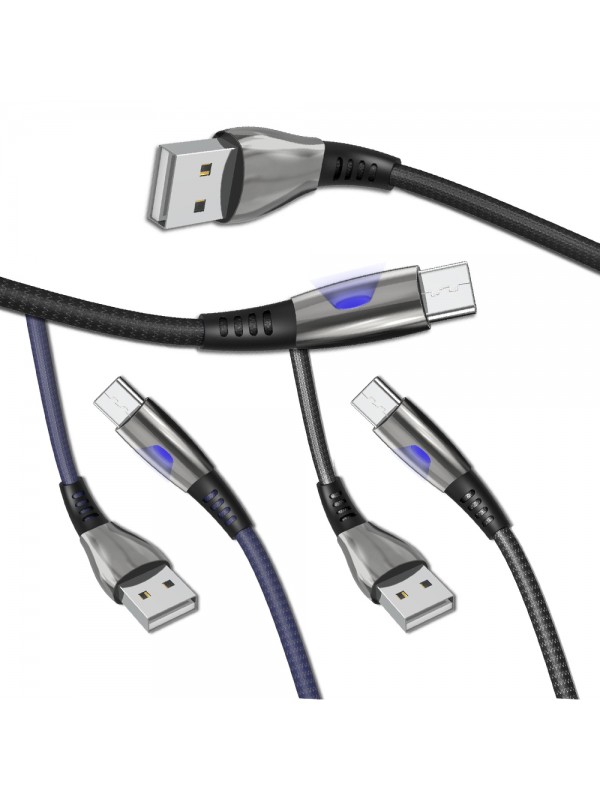 LinkTech K610 Premium Micro USB Işıklı Data/Şarj Kablosu 2.4A… LinkTech K610 Premium Micro USB Işıklı Data/Şarj Kablosu 2.4A…