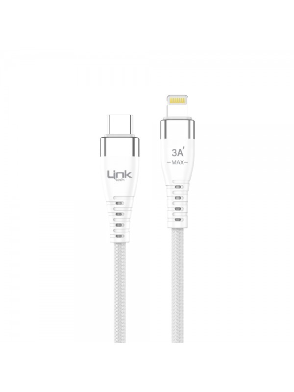 LinkTech K650 MFI Lisanslı Type-C - Lightning 27W 3A Şarj Kablosu Be…