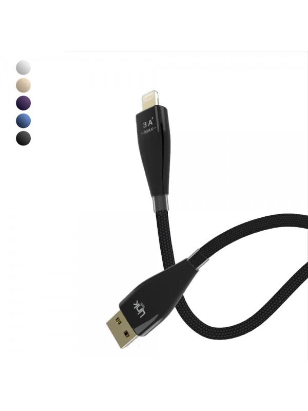 LinkTech K692 USB-A to Lightning 3A Hızlı Örgü Data ve Şarj Kablo…