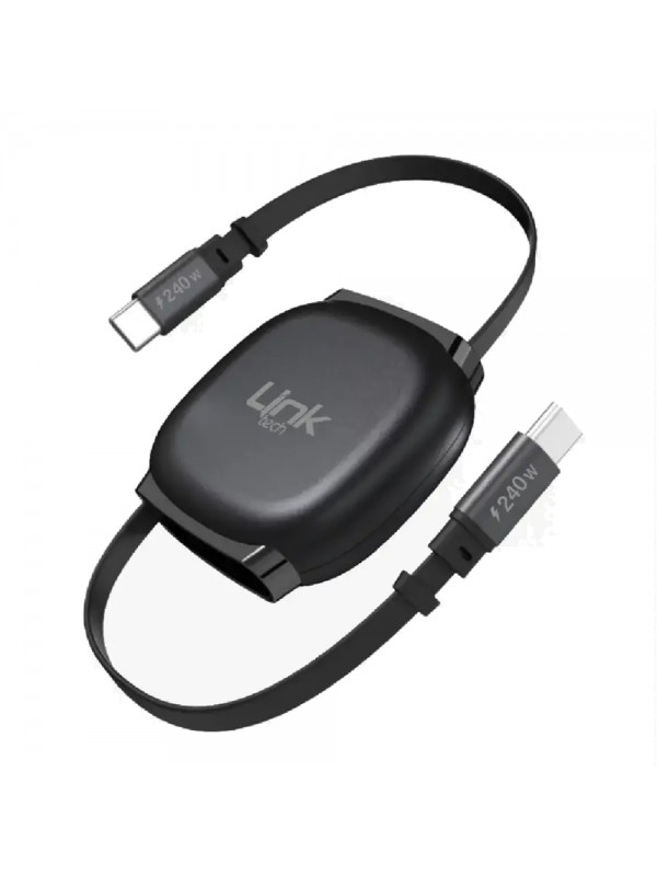 LinkTech KN01 240W Type-C to Type-C Makaralı Data ve Şarj Kablosu&hellip;