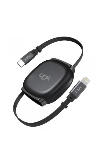 LinkTech KN02 30W 3A Hızlı Type-C to Lightning Makaralı Şarj ve Data K… LinkTech KN02 30W 3A Hızlı Type-C to Lightning Makaralı Şarj ve Data K…