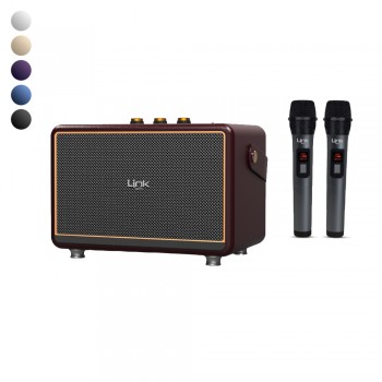 LinkTech M407 Premium Retro 2x Mikrofonlu 50W Bluetooth Hoparlör LinkTech M407 Premium Retro 2x Mikrofonlu 50W Bluetooth Hoparlör