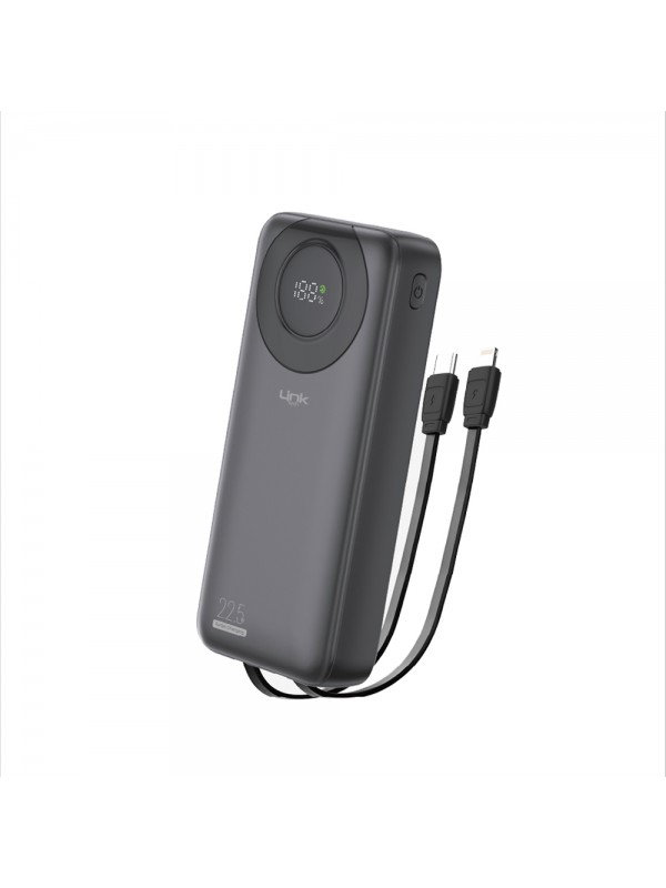 LinkTech P222 20000 mAh 22.5W Led Ekranlı Type-C + Lightning Sabit Ka&hellip;