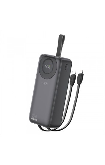 LinkTech P223 30000 mAh 22.5W Led Ekranlı Type-C + Lightning Sabit Kablol&hellip;