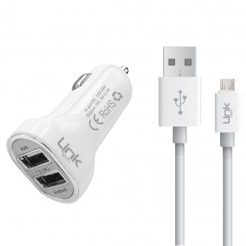 LinkTech S560 Araç Şarj Aleti ve Micro USB Kablo Set 3.1A LCH-S560 LinkTech S560 Araç Şarj Aleti ve Micro USB Kablo Set 3.1A LCH-S560