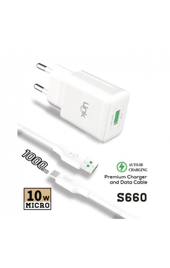 LinkTech S660 Premium 10W 2.1A Micro USB Otomatik Akıllı Şarj Aleti Bey…