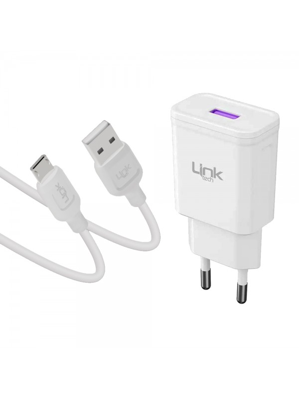 LinkTech T441e 18W QC3.0 Hızlı Şarj Aleti ve Micro USB Kablo Set