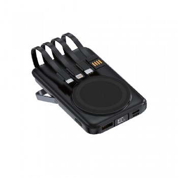 Linktech WF27 Mini Led Ekranlı 10000 mAh Çoklu Kablolu 22.5W Kablosuz Şarjlı Powerbank Linktech WF27 Mini Led Ekranlı 10000 mAh Çoklu Kablolu 22.5W Kablosuz Şarjlı Powerbank