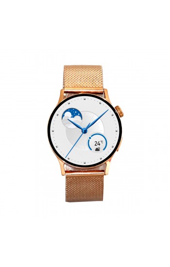 Logia GT2 38mm Çinko Alaşım Kasa Metal Kordon Akıllı Saat - Rose Gold…