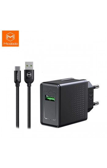 Mcdodo CH-5800 QC 5A 22.5W Hızlı Şarj Aleti ve Type-C Kablo Set Siyah… Mcdodo CH-5800 QC 5A 22.5W Hızlı Şarj Aleti ve Type-C Kablo Set Siyah…