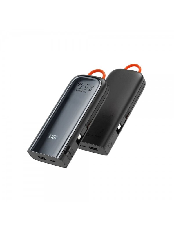 Mcdodo MC-1161 10000 mAh 22.5W Dahili Kablolu Dijital Ekran Powerbank - Siyah Mcdodo MC-1161 10000 mAh 22.5W Dahili Kablolu Dijital Ekran Powerbank - Siyah