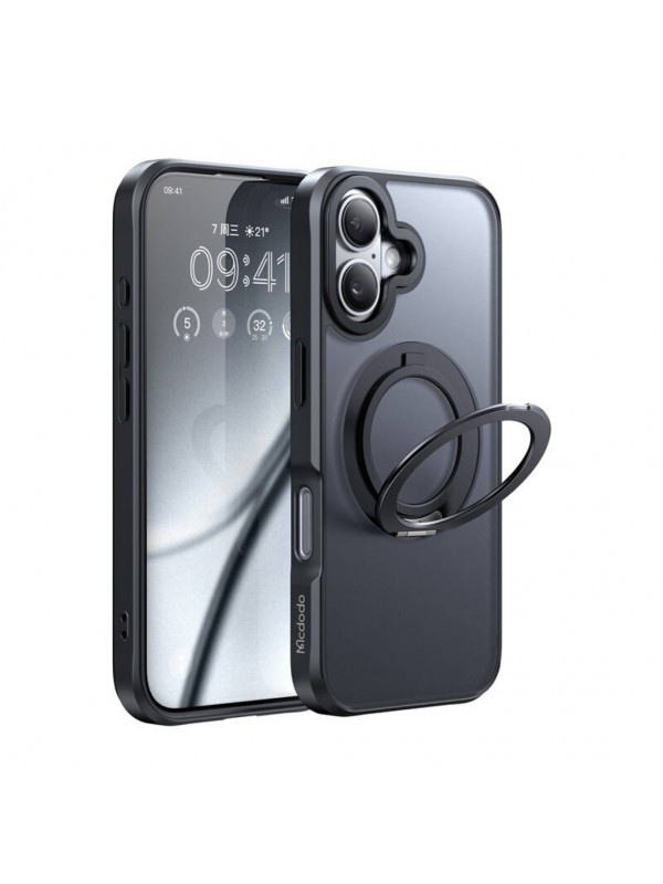Mcdodo PC-4930 iPhone 16 Kılıf Halka Standlı Kapak - Siyah… Mcdodo PC-4930 iPhone 16 Kılıf Halka Standlı Kapak - Siyah…