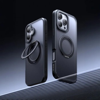 Mcdodo PC-4932 iPhone 16 Pro Kılıf Halka Standlı Kapak - Siyah Mcdodo PC-4932 iPhone 16 Pro Kılıf Halka Standlı Kapak - Siyah