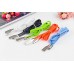 Micro USB Metal Başlık 2.4A Yassı Kablo Pembe