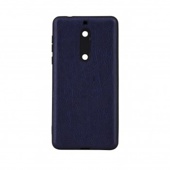 Nokia 5 360 Derece Slim Premium Deri Görünümlü Silikon Kılıf Lacivert Nokia 5 360 Derece Slim Premium Deri Görünümlü Silikon Kılıf Lacivert