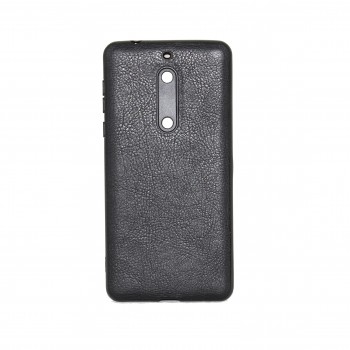 Nokia 5 360 Derece Slim Premium Deri Görünümlü Silikon Kılıf Siyah Nokia 5 360 Derece Slim Premium Deri Görünümlü Silikon Kılıf Siyah