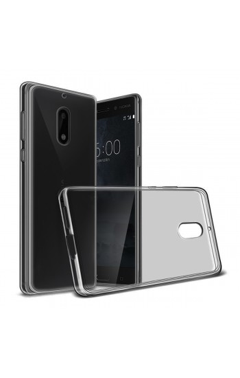 Nokia 5 Kılıf Soft Silikon Şeffaf-Siyah Arka Kapak