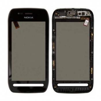 Nokia 603 Dokunmatik Ön Panel Çıtalı Orj - Siyah Nokia 603 Dokunmatik Ön Panel Çıtalı Orj - Siyah