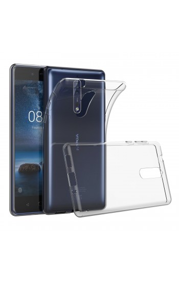 Nokia 8 Kılıf Soft Silikon Şeffaf Arka Kapak…