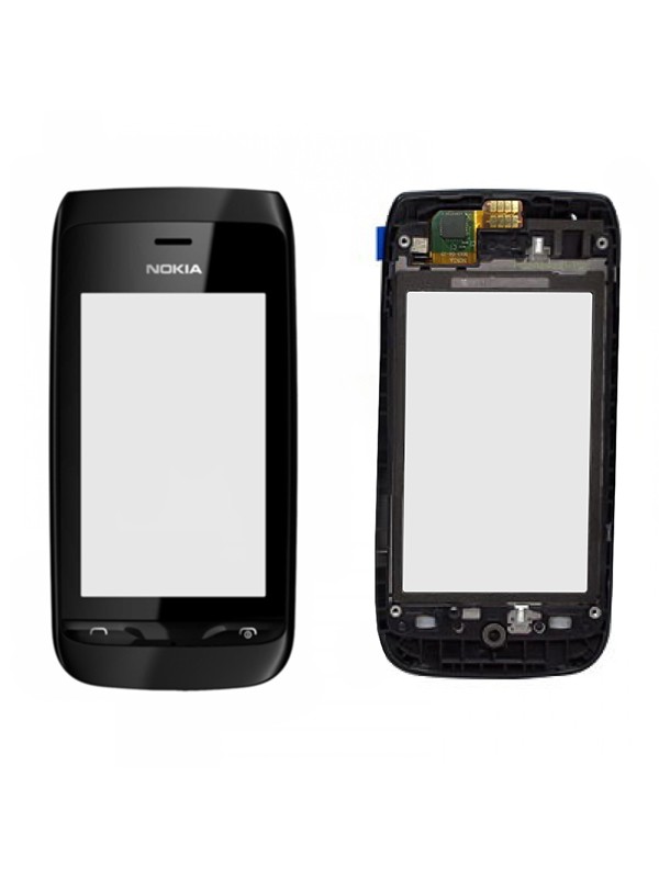 Nokia Asha 308 309 Dokunmatik Lens Ön Panel Çıtalı Ori - Siyah&hellip;