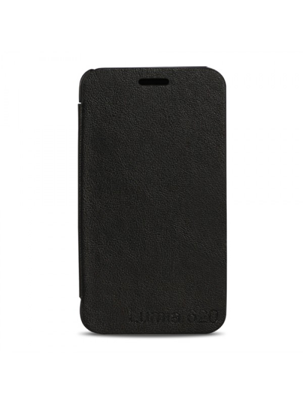 Nokia Lumia 620 Flip Case Kılıf Siyah