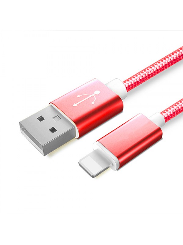 NoTech iPhone Lightning Kırılmaz USB Kablo 1.5mt Kırmızı