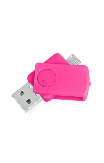 NoTech Micro + USB Kart Okuyucu OTG Smart Pembe…