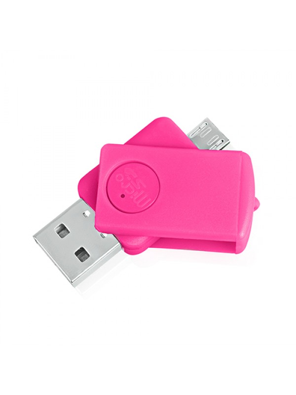 NoTech Micro + USB Kart Okuyucu OTG Smart Pembe…
