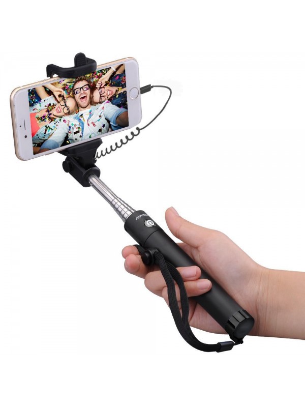 NoTech Selfie Çubuğu Lightning Girişli Kablo Katlanır 78cm…