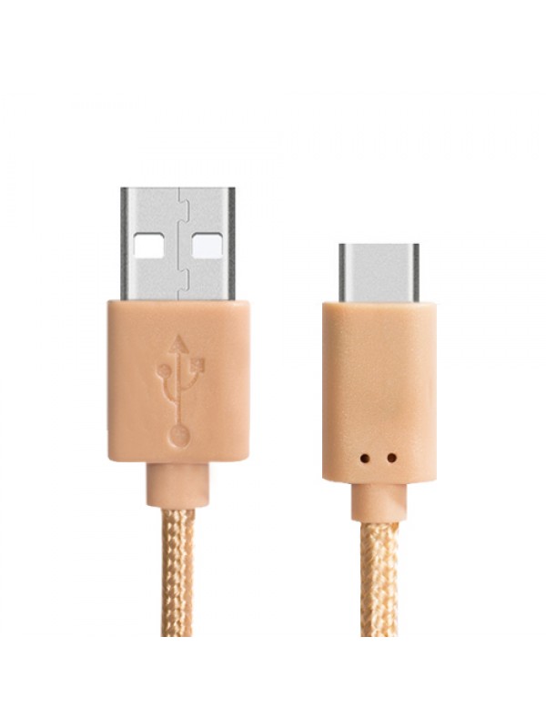 NoTech Type-C (USB-C) Kırılmaz USB Kablo 20cm Gold