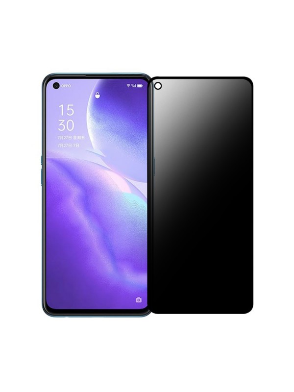 Oppo Reno 5 Lite Hayalet Privacy Gizli Cam Ekran Koruyucu Siyah…