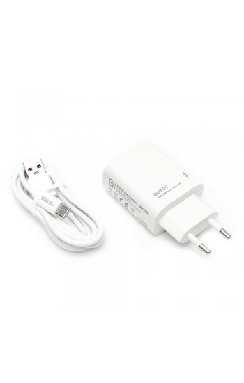 Outos C10S 18W QC3.0 3.1A USB-Type-C Kablolu Turbo Şarj Aleti Set…