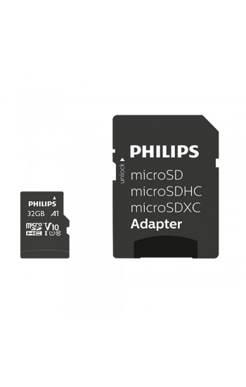 Philips 32GB Micro SDHC Class10 UHS-I U1 Adaptörlü Hafıza Kartı… Philips 32GB Micro SDHC Class10 UHS-I U1 Adaptörlü Hafıza Kartı…