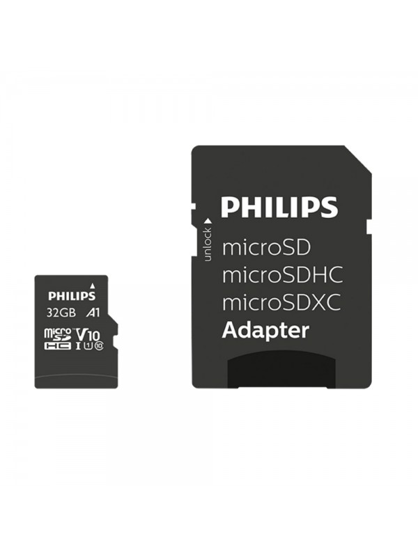 Philips 32GB Micro SDHC Class10 UHS-I U1 Adaptörlü Hafıza Kartı&hellip;